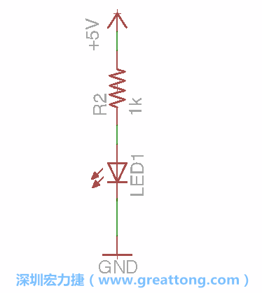 如圖所示放置一個開關(guān)（switch）、10K電阻器（10k resistor）和0.1μF的電容（0.1μF capacitor），并把開關(guān)的一端連到接地端上。