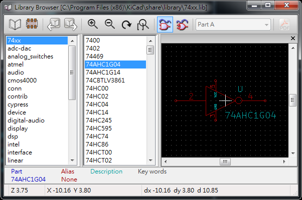 library 包含多個component (schematics symbol)。