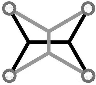 灰色Steiner樹不是最優(yōu)的，但黑色Steiner樹是最優(yōu)的。